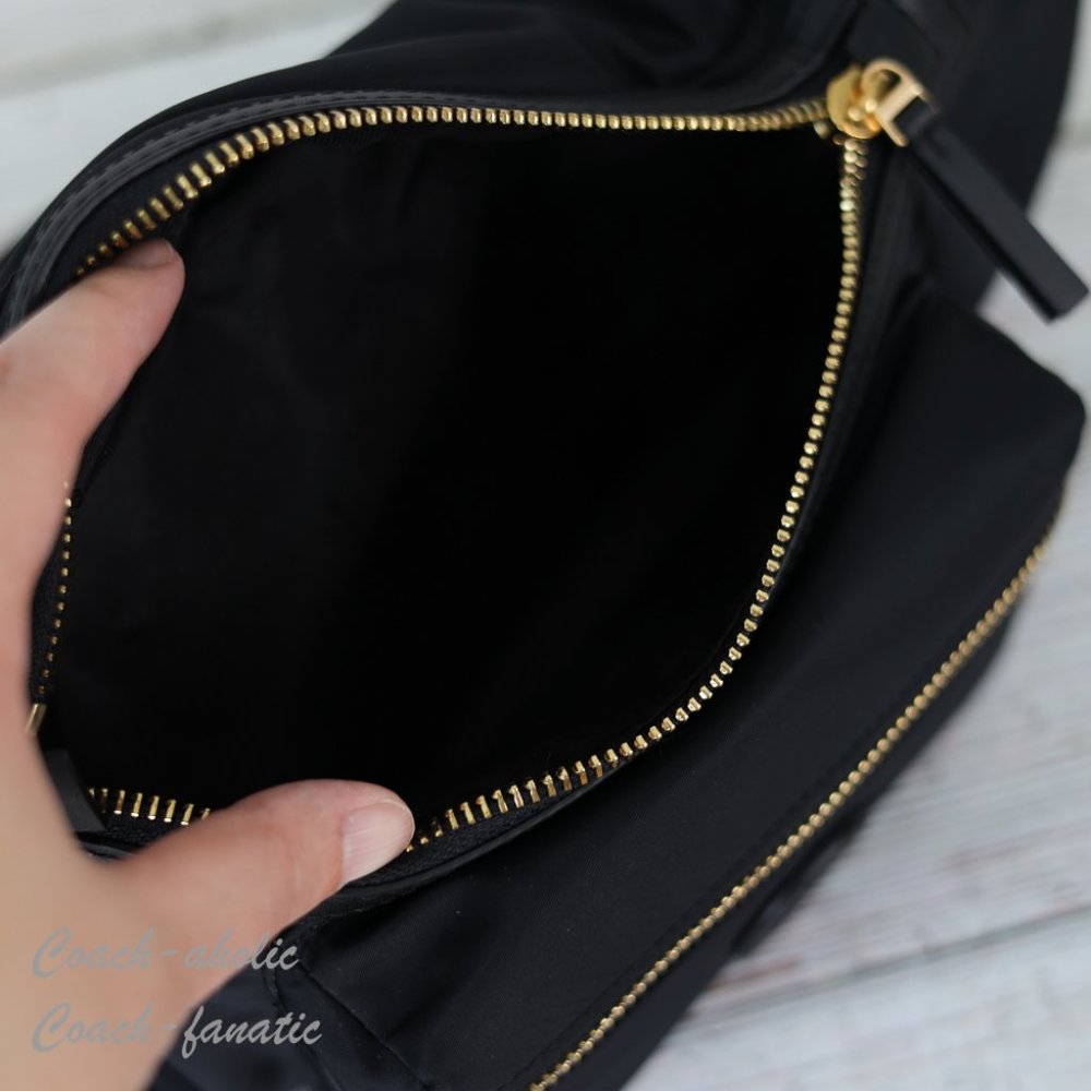 NWT Tory Burch 82508 Nylon Belt Bag Fanny Pack Crossbody in Black - Picture 8 of 9